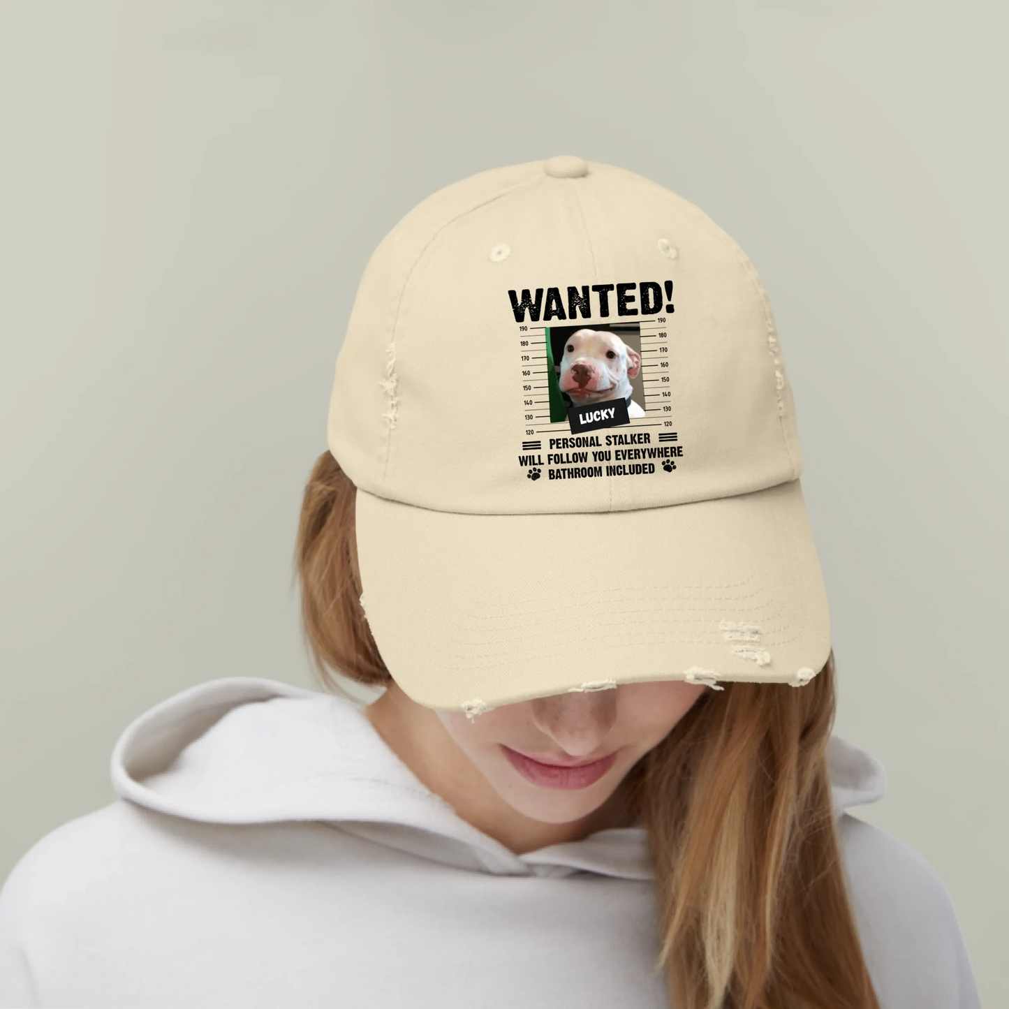 Personalized Wanted! Personal Stalker Cap Unisex Distressed Cap