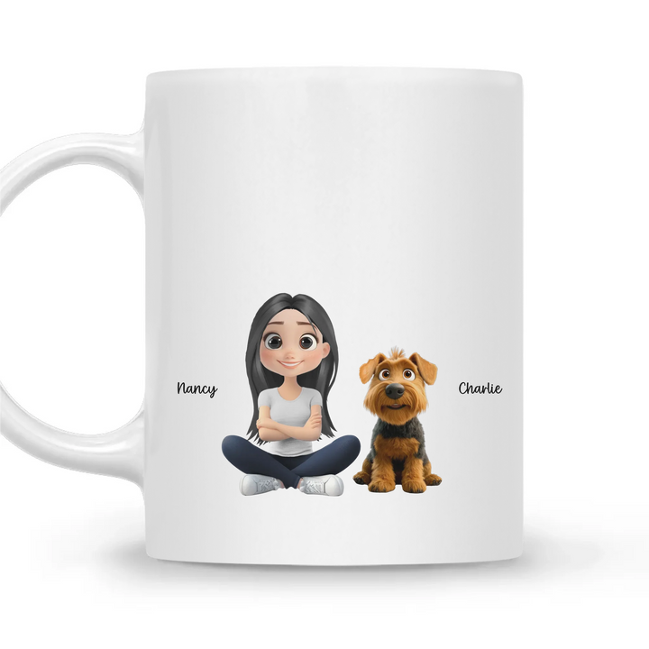 Dog Mom Lovely Chibi - Personalized Custom 3D Inflated Effect Mug