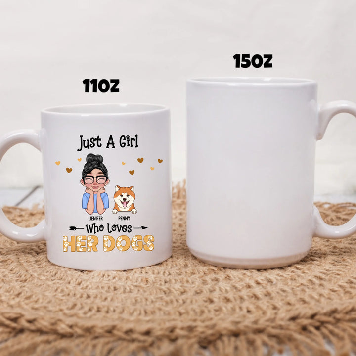 two size white mug