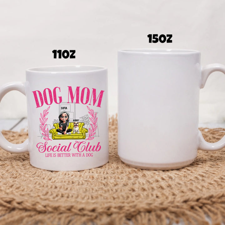 two size white mug