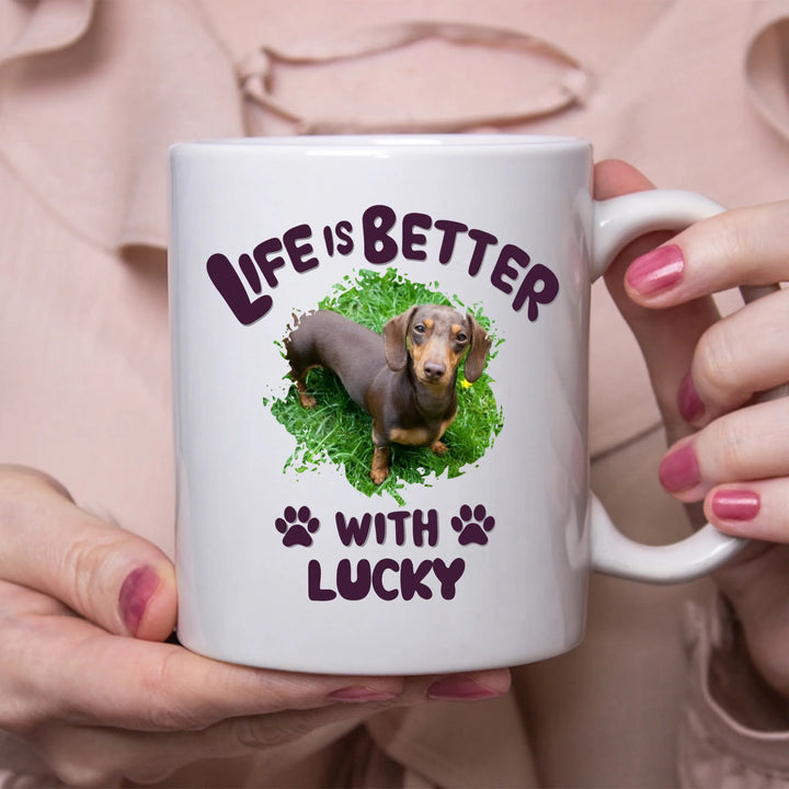 lifestyle white mug