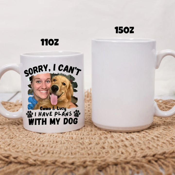 two size white mug
