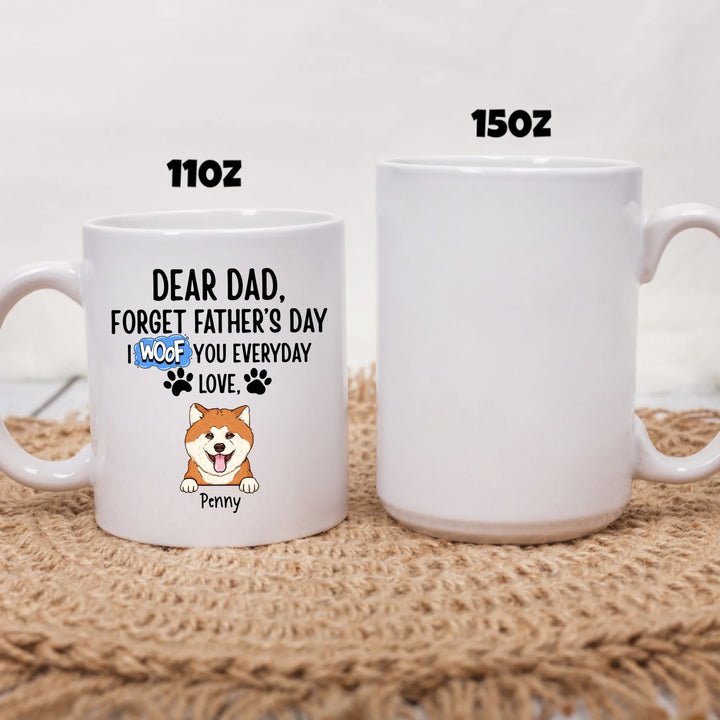 two size white mug