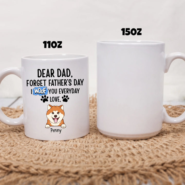 two size white mug
