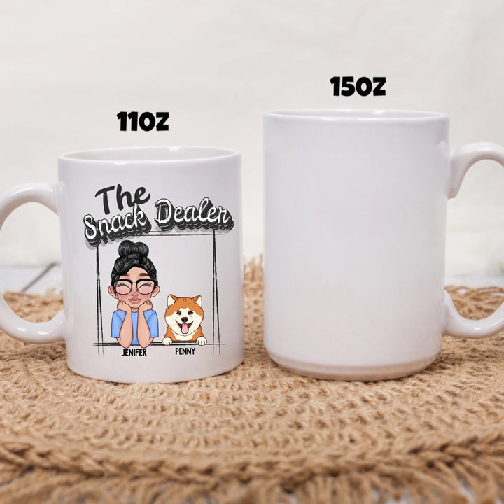 two size white mug