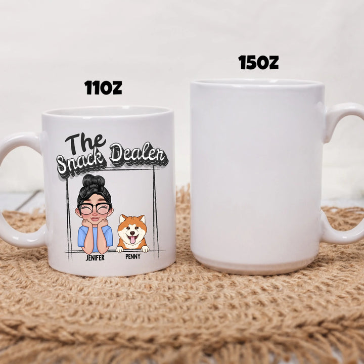 two size white mug