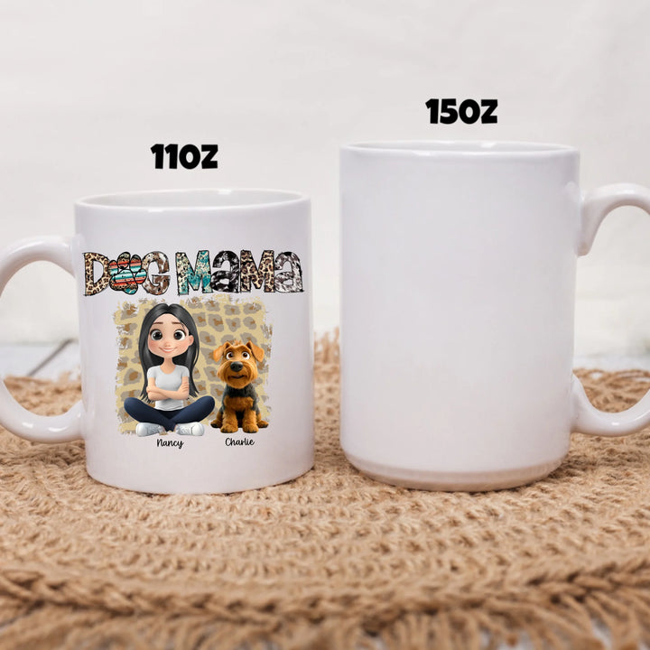two size white mug