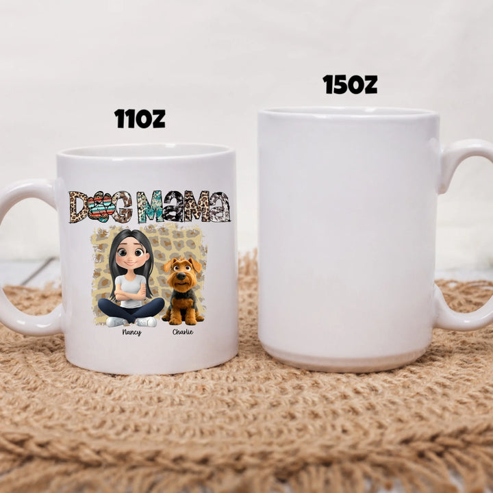two size white mug