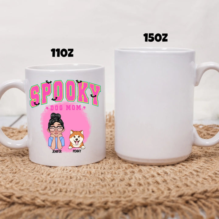 two size white mug