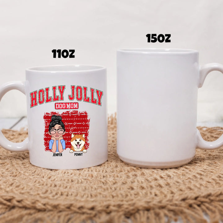 two size white mug