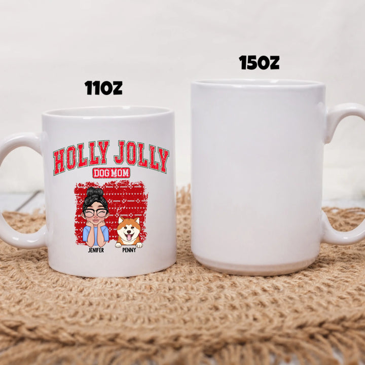two size white mug