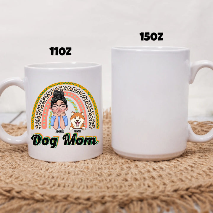 two size white mug