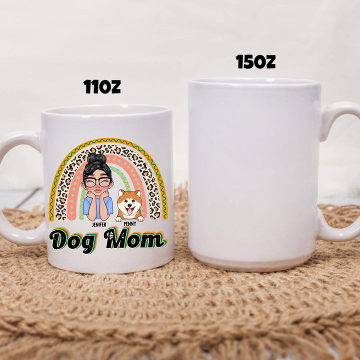 two size white mug