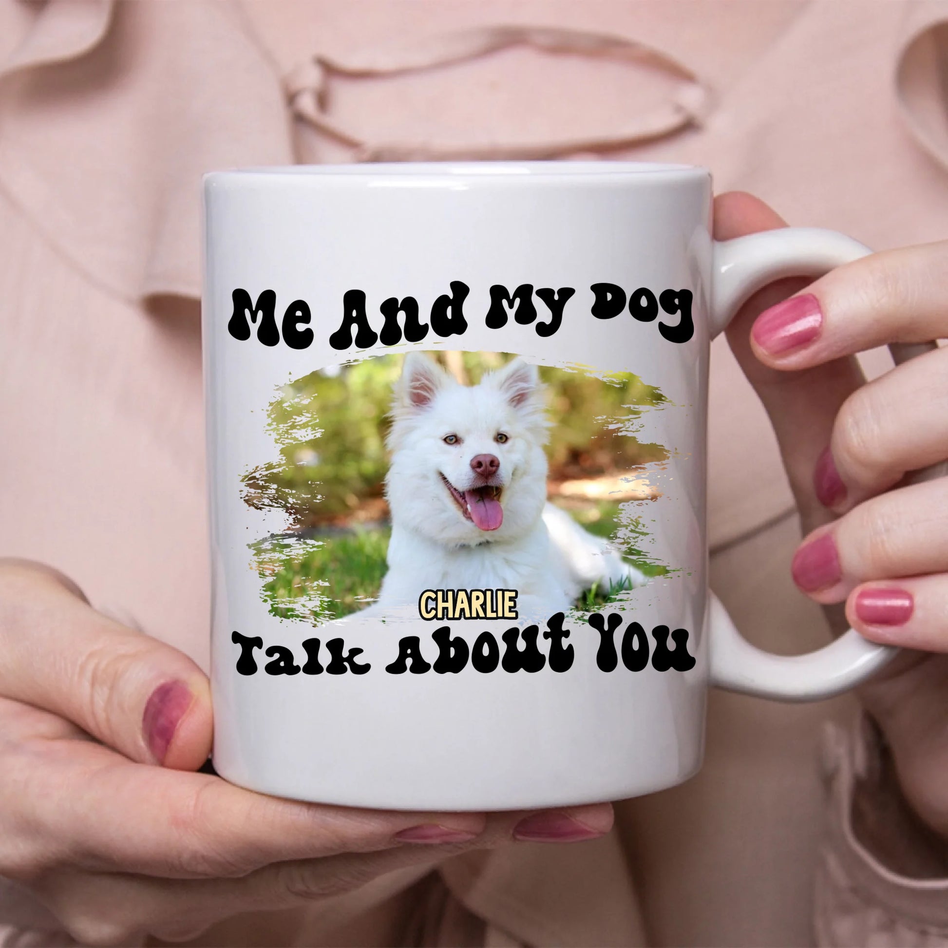 lifestyle white mug