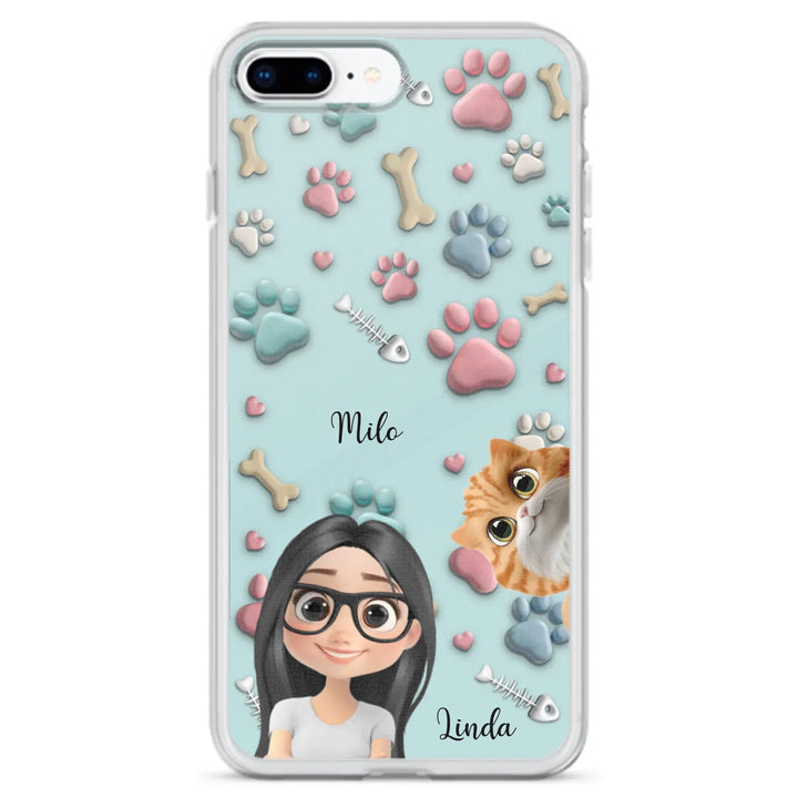 Pet And Human Cartoon - Personalized Custom Phone Case