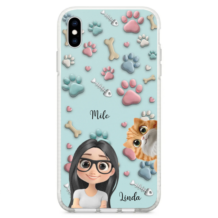 Pet And Human Cartoon - Personalized Custom Phone Case