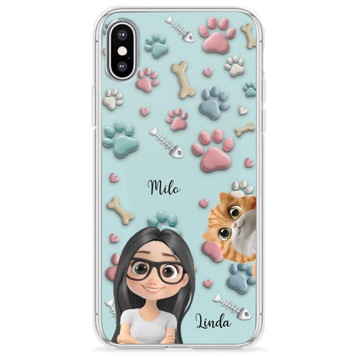 Pet And Human Cartoon - Personalized Custom Phone Case