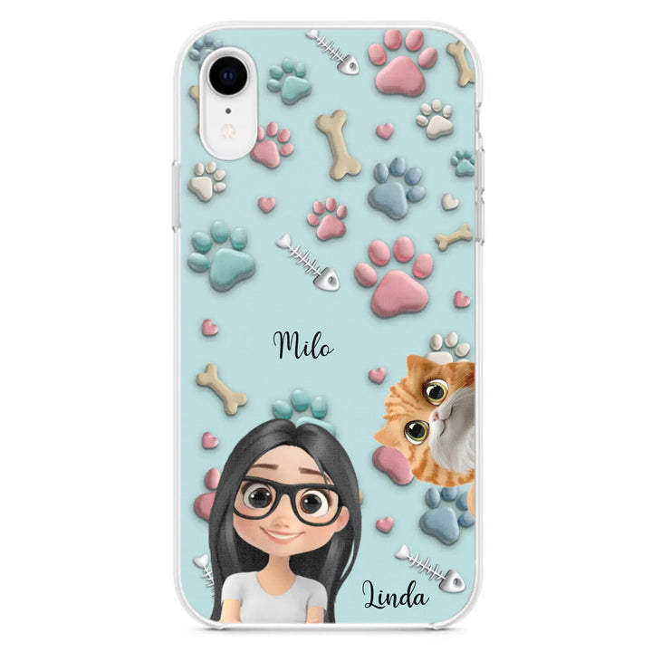 Pet And Human Cartoon - Personalized Custom Phone Case