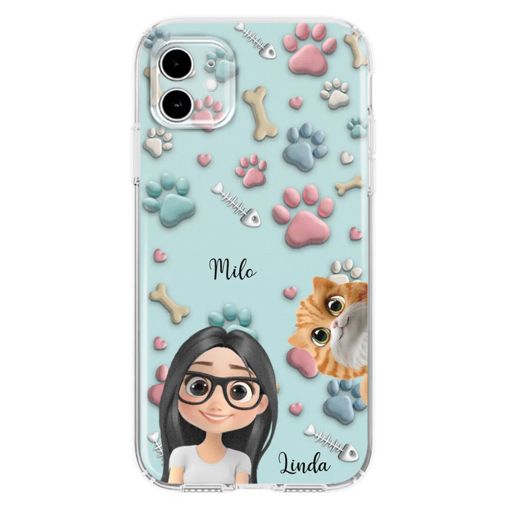 Pet And Human Cartoon - Personalized Custom Phone Case