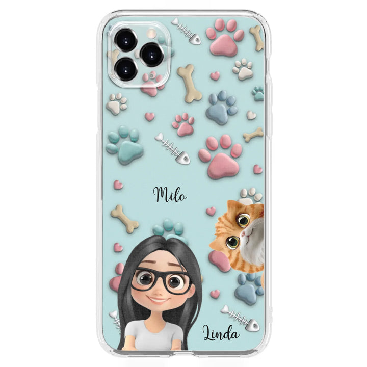 Pet And Human Cartoon - Personalized Custom Phone Case