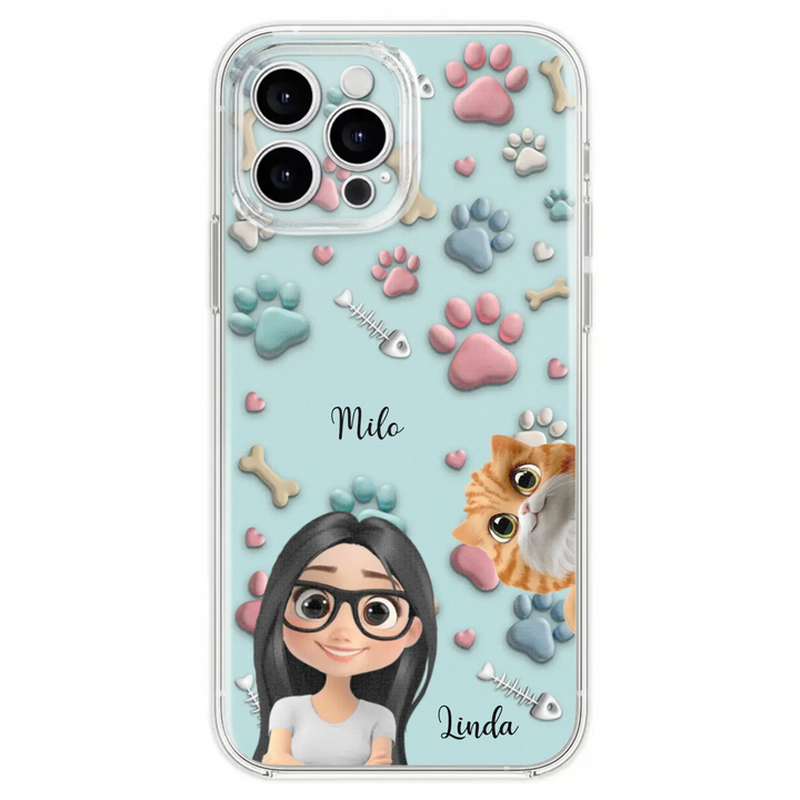 Pet And Human Cartoon - Personalized Custom Phone Case
