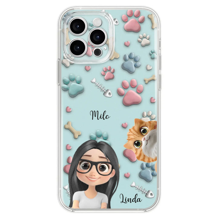 Pet And Human Cartoon - Personalized Custom Phone Case