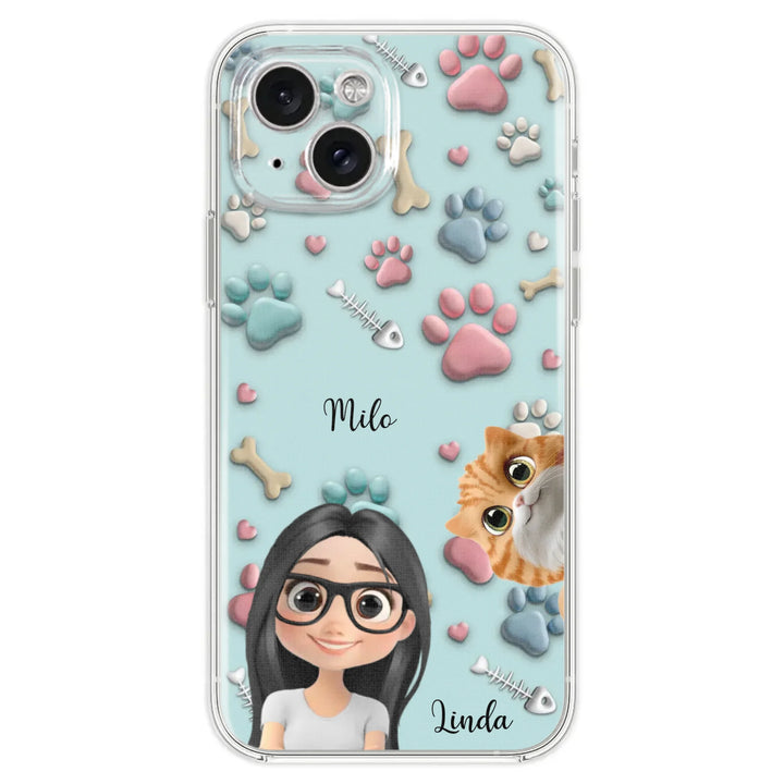 Pet And Human Cartoon - Personalized Custom Phone Case