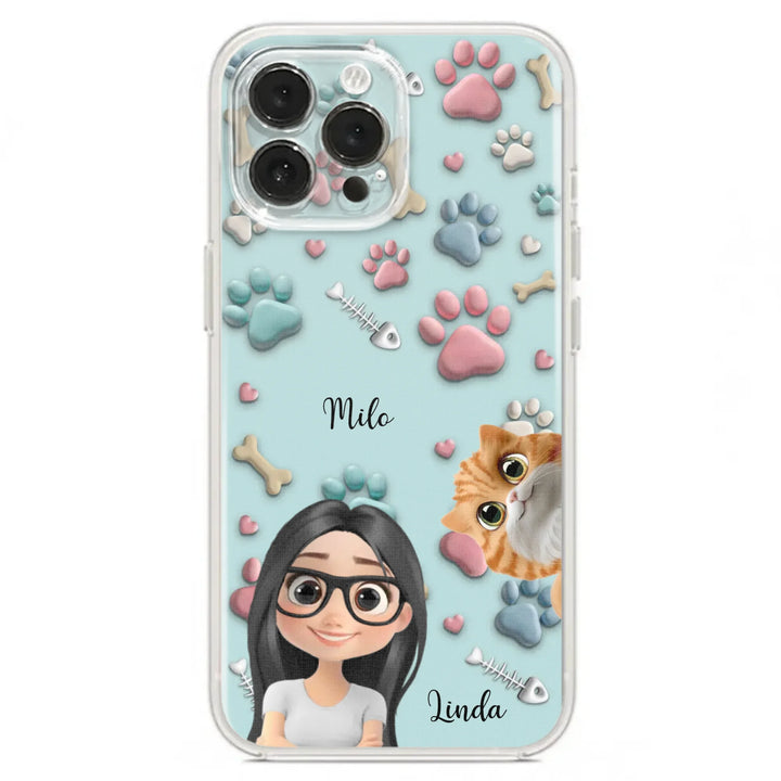 Pet And Human Cartoon - Personalized Custom Phone Case