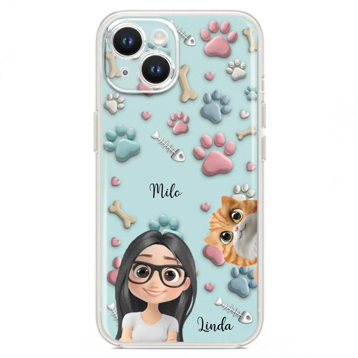 Pet And Human Cartoon - Personalized Custom Phone Case
