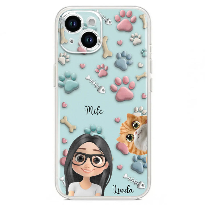 Pet And Human Cartoon - Personalized Custom Phone Case
