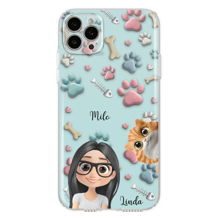 Pet And Human Cartoon - Personalized Custom Phone Case