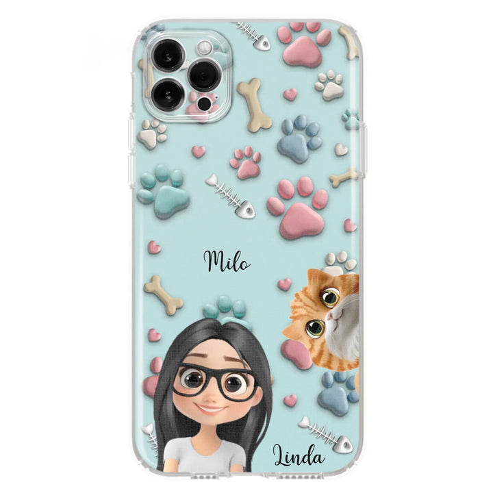 Pet And Human Cartoon - Personalized Custom Phone Case