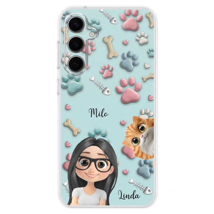 Pet And Human Cartoon - Personalized Custom Phone Case