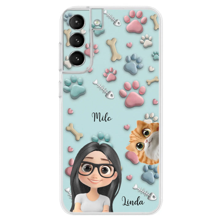 Pet And Human Cartoon - Personalized Custom Phone Case