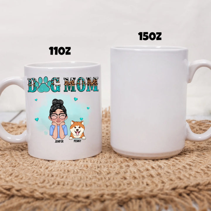 two size white mug