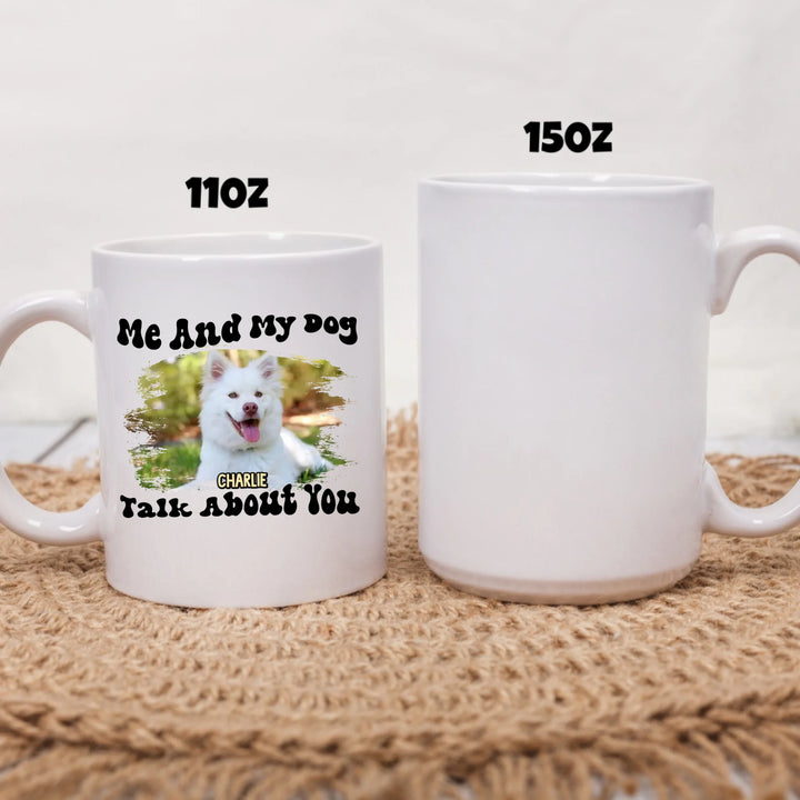 two size white mug