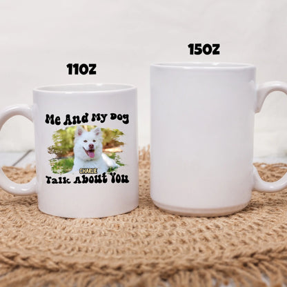 two size white mug
