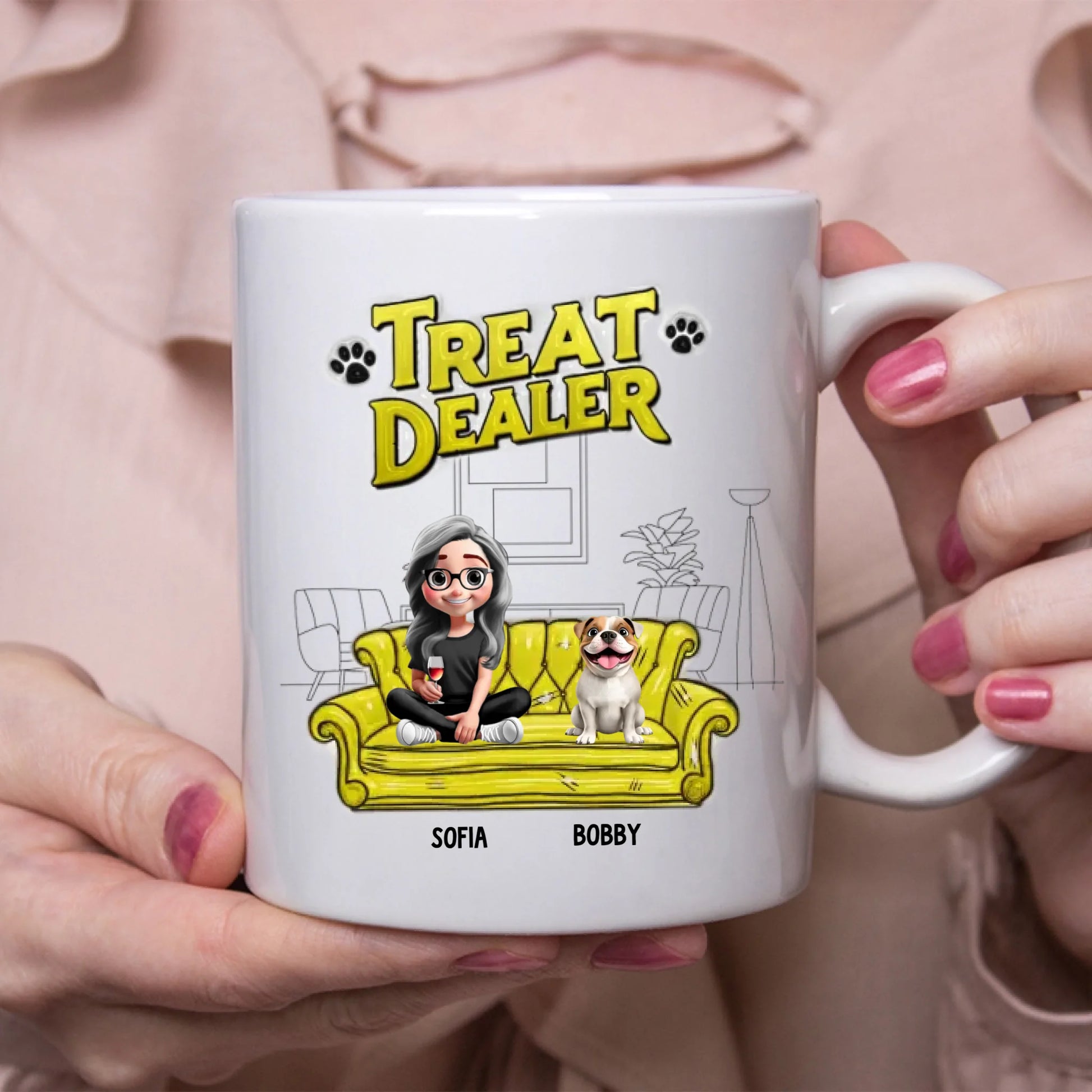 lifestyle white mug