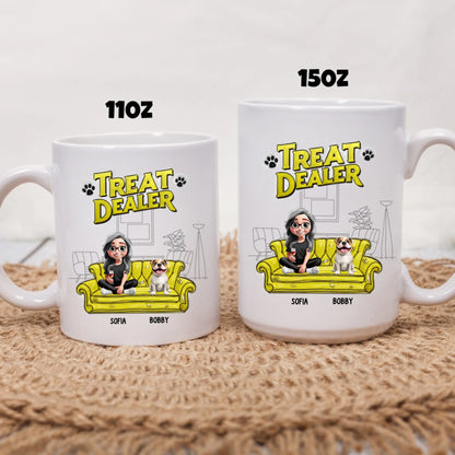 two size white mug