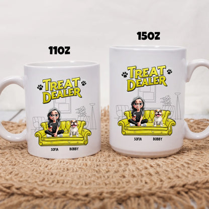 two size white mug